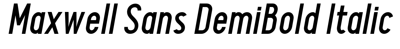 Maxwell Sans DemiBold Italic